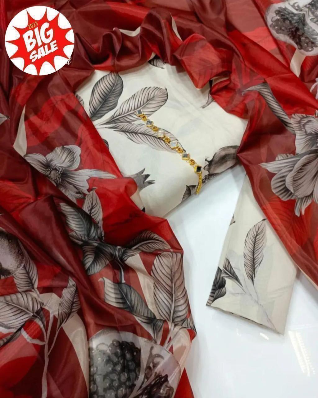 3 PC - SWISS LAWN DIGITAL PRINTED - AR13
