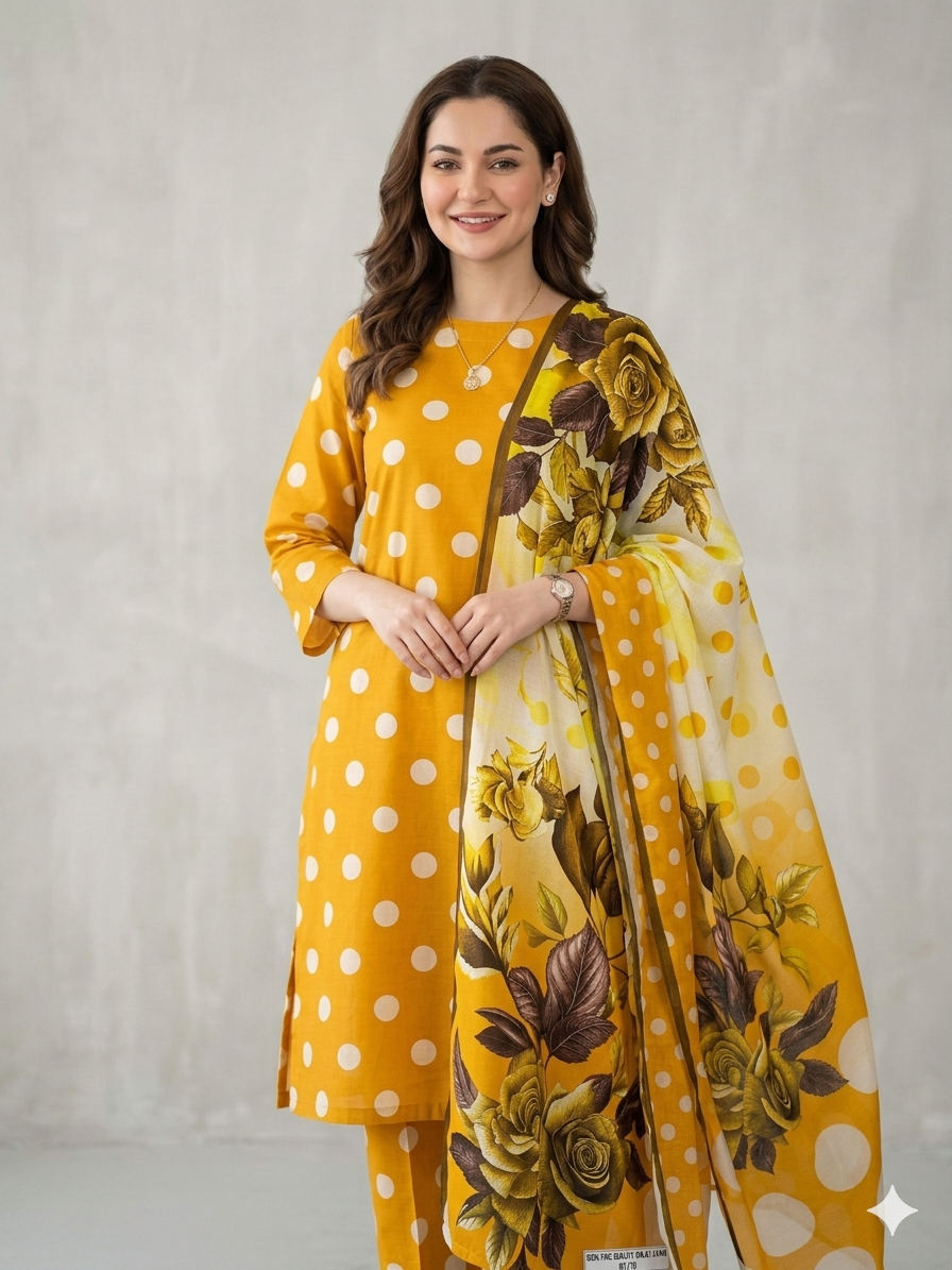 3 PC - PURE LAWN DIGITAL PRINTED - AR24