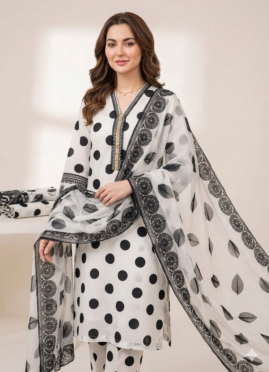 3 PC - SWISS LAWN DIGITAL PRINTED - AR03