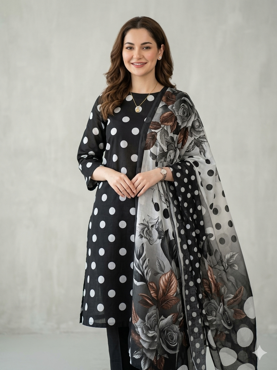 3 PC - PURE LAWN DIGITAL PRINTED - AR22