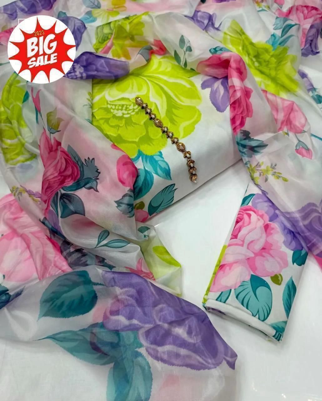 3 PC - SWISS LAWN DIGITAL PRINTED - AR04