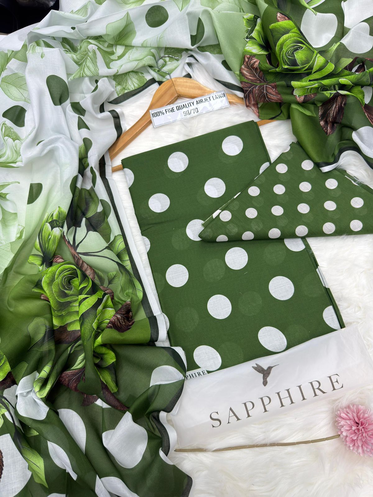 3 PC - PURE LAWN DIGITAL PRINTED - AR21